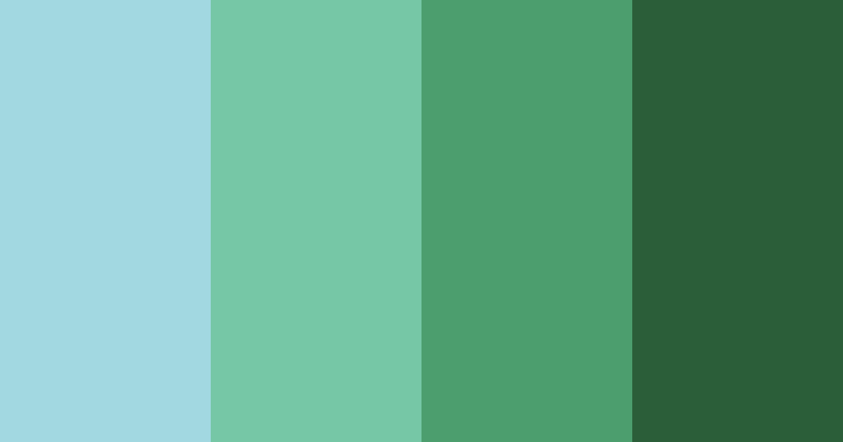 Download bright blue green color palette PNG image (landscape)