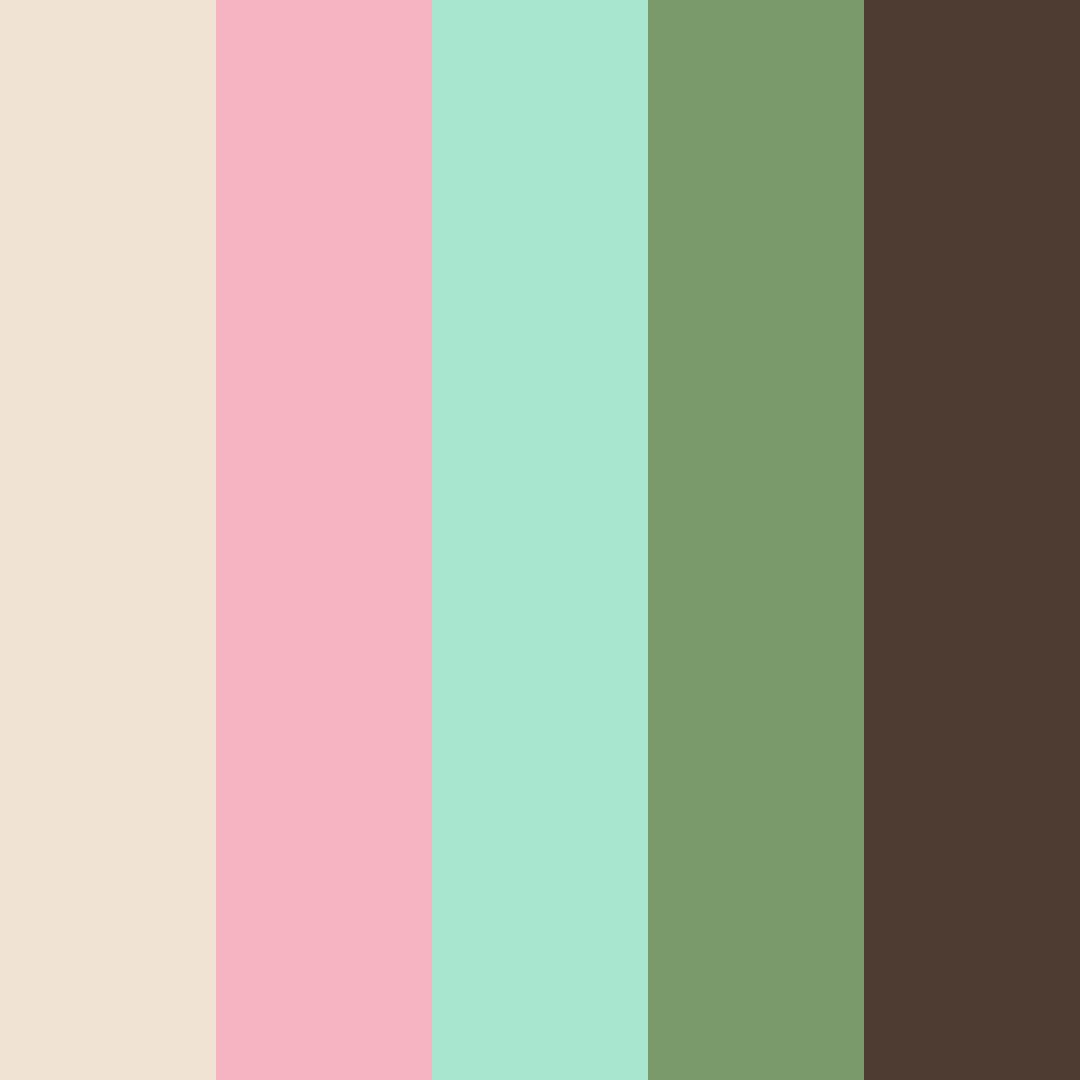 Download green and pink delight color palette PNG image (square)