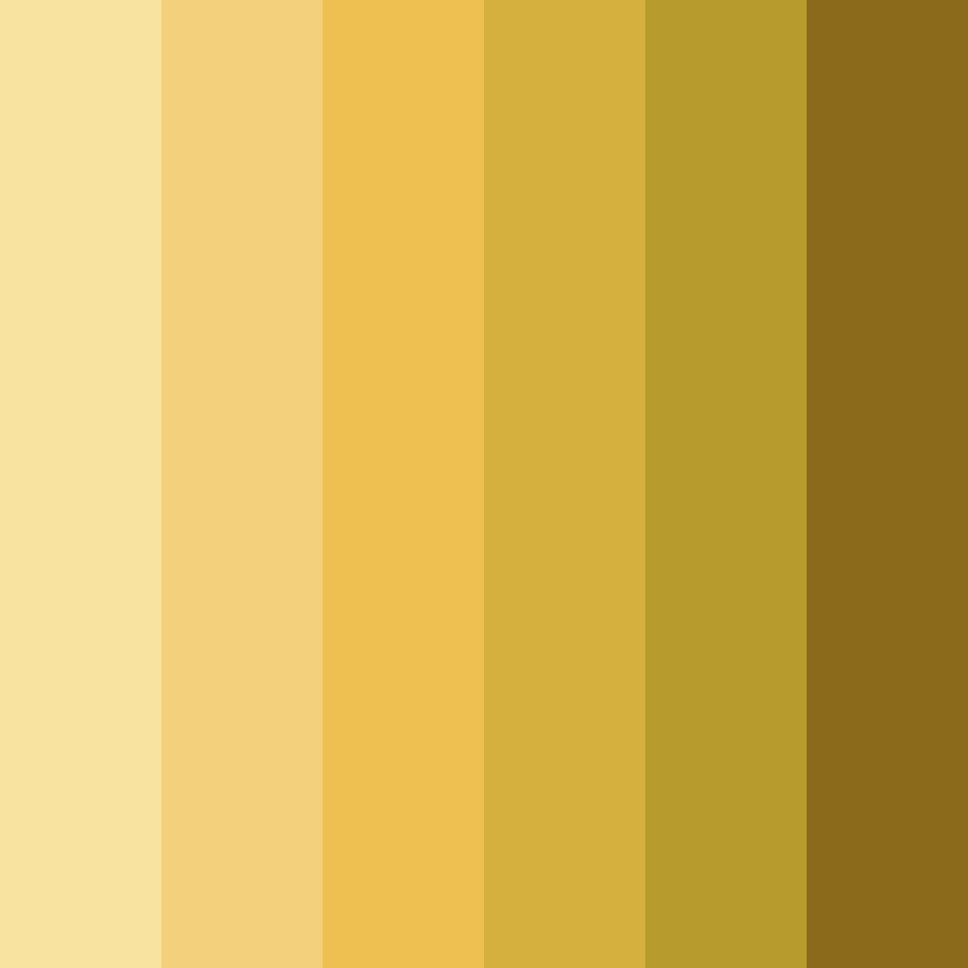 Download shades of gold color palette PNG image (square)