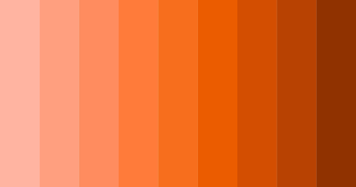 Download rose orange delight color palette PNG image (landscape)
