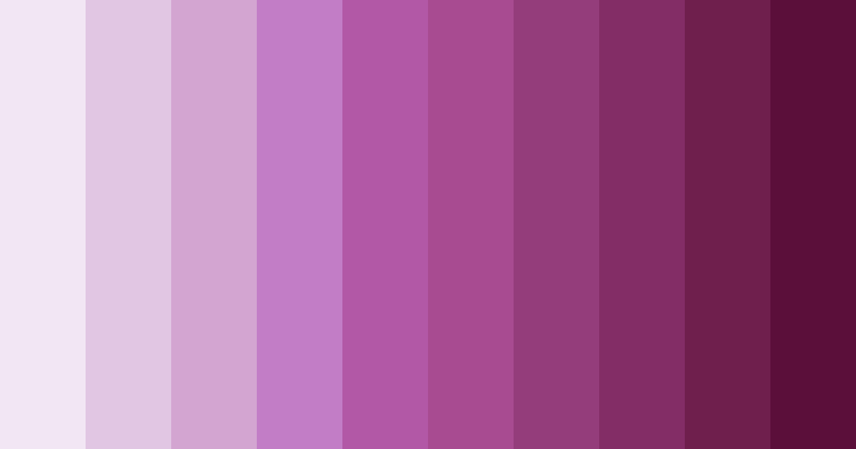 Download shades of orchid color palette PNG image (landscape)