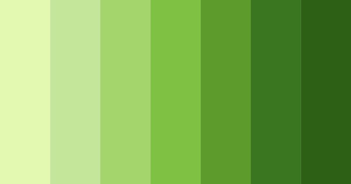 Download shades of green yellow color palette PNG image (landscape)