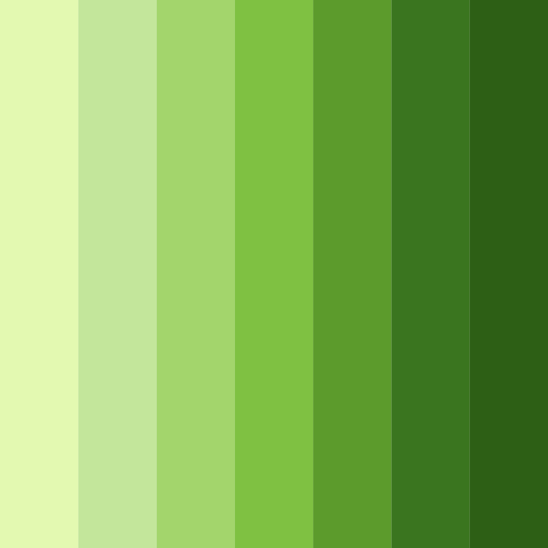 Download shades of green yellow color palette PNG image (square)