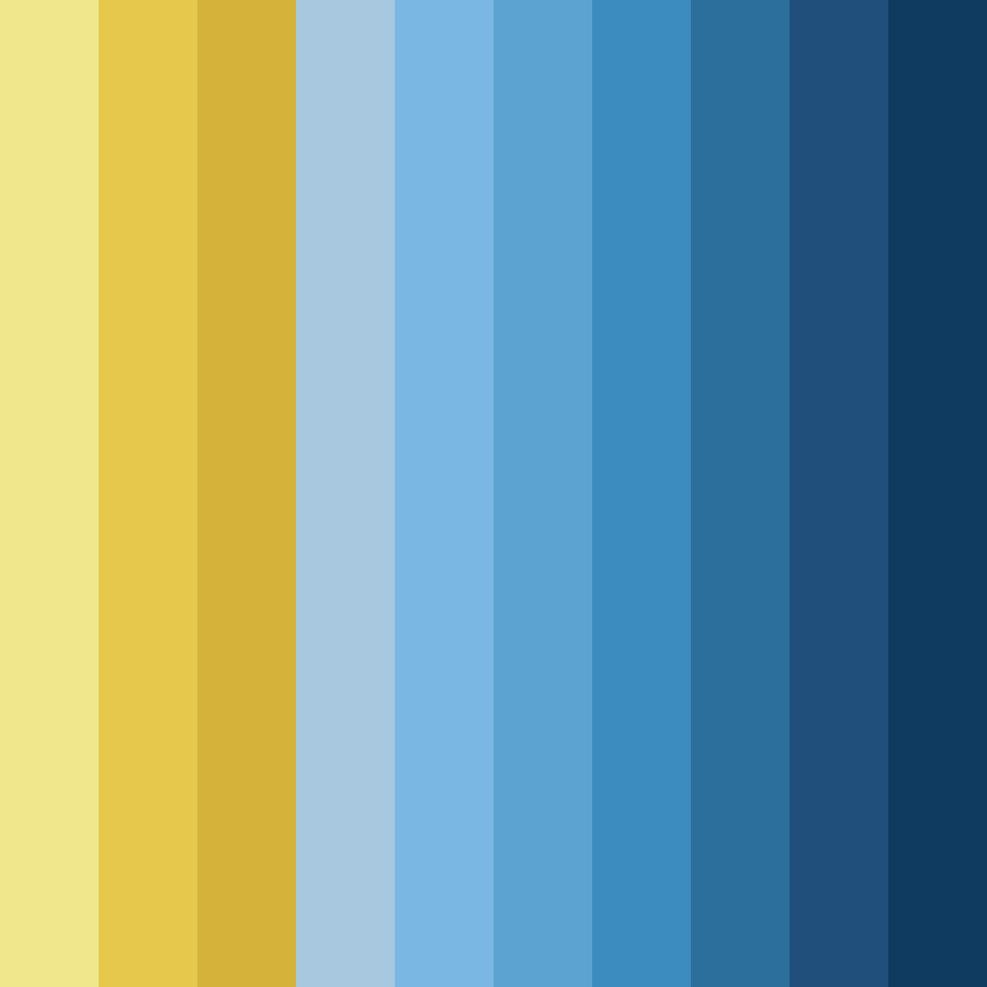 Download blue sunrise color palette PNG image (square)