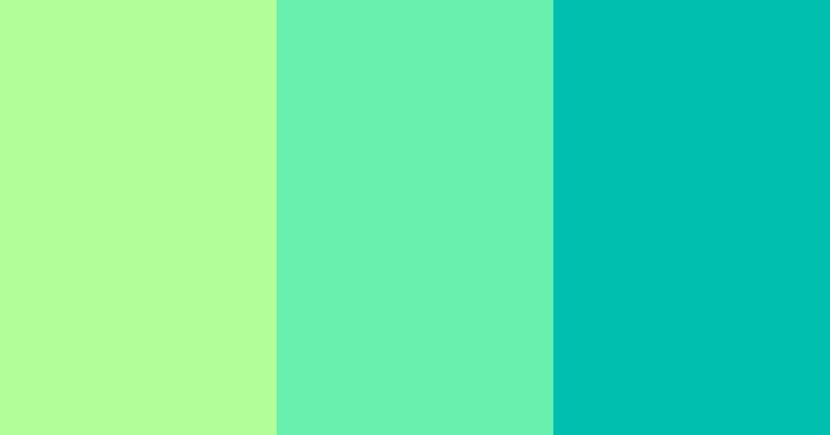 Download tropical emerald breeze color palette PNG image (landscape)