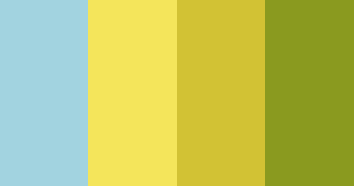 Download shades of blue and yellow color palette PNG image (landscape)