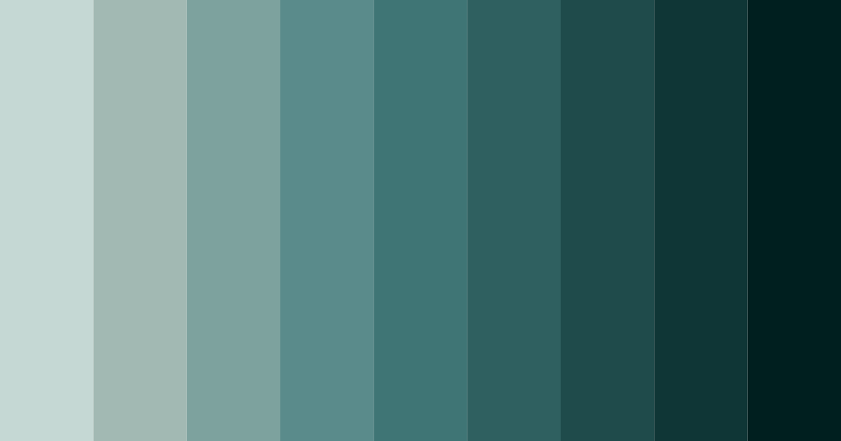 Download teal tranquility color palette PNG image (landscape)