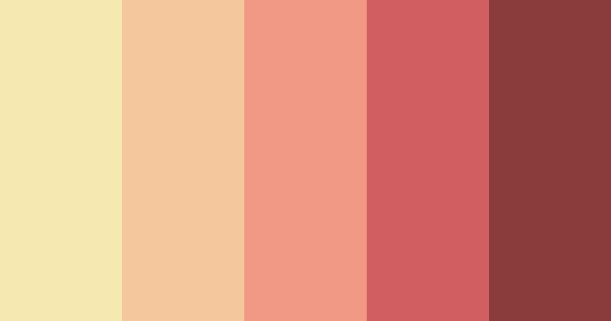 Download warm shades of red color palette PNG image (landscape)