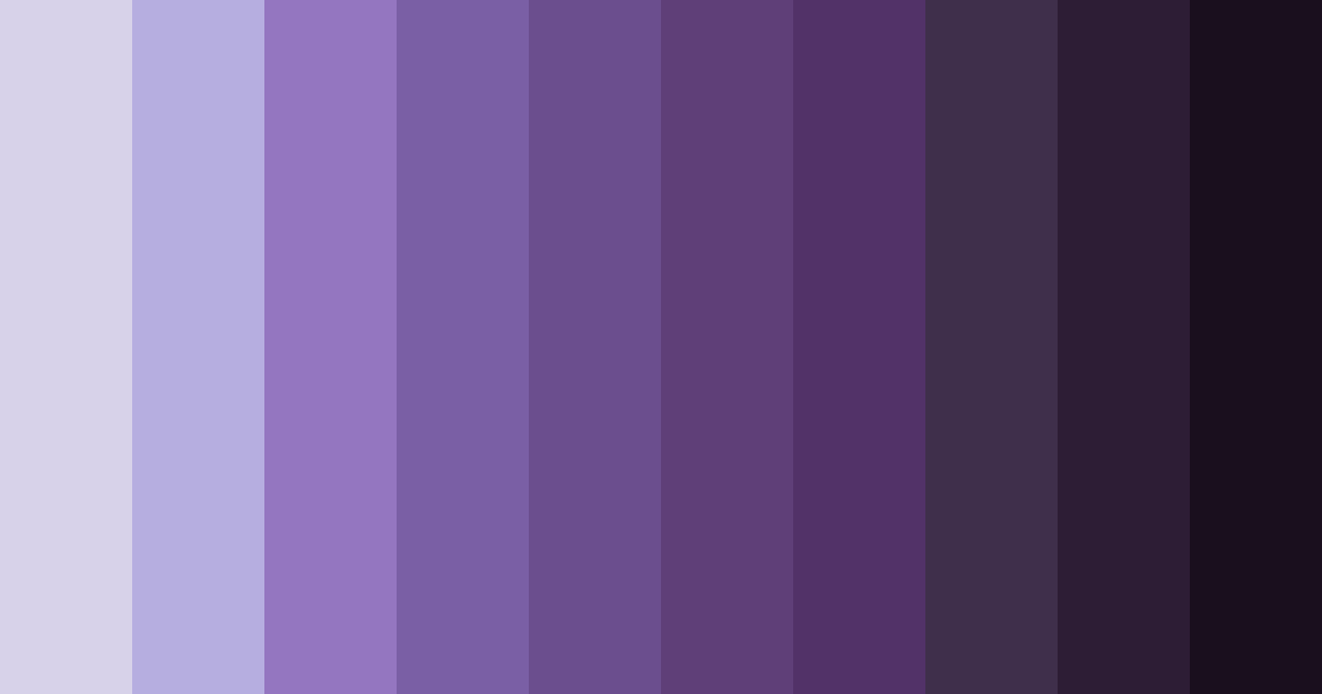 Download shades of purple color palette PNG image (landscape)