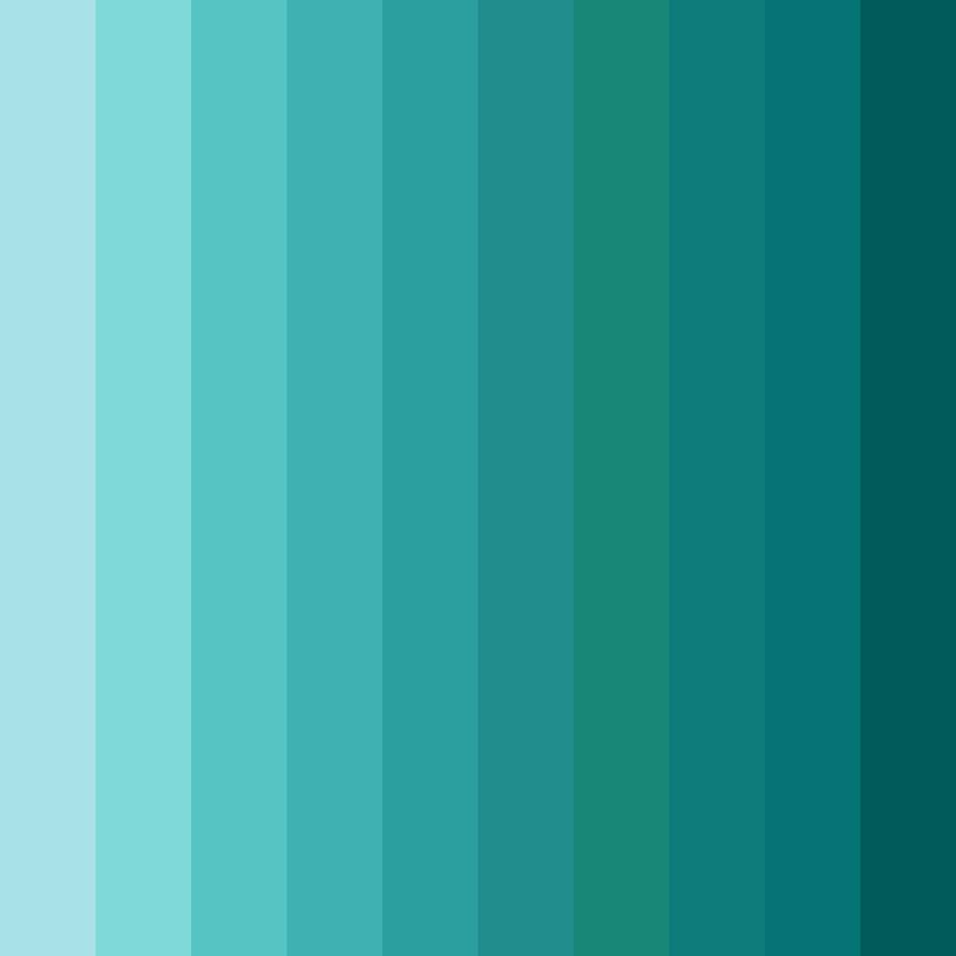 Download teal serenity color palette PNG image (square)