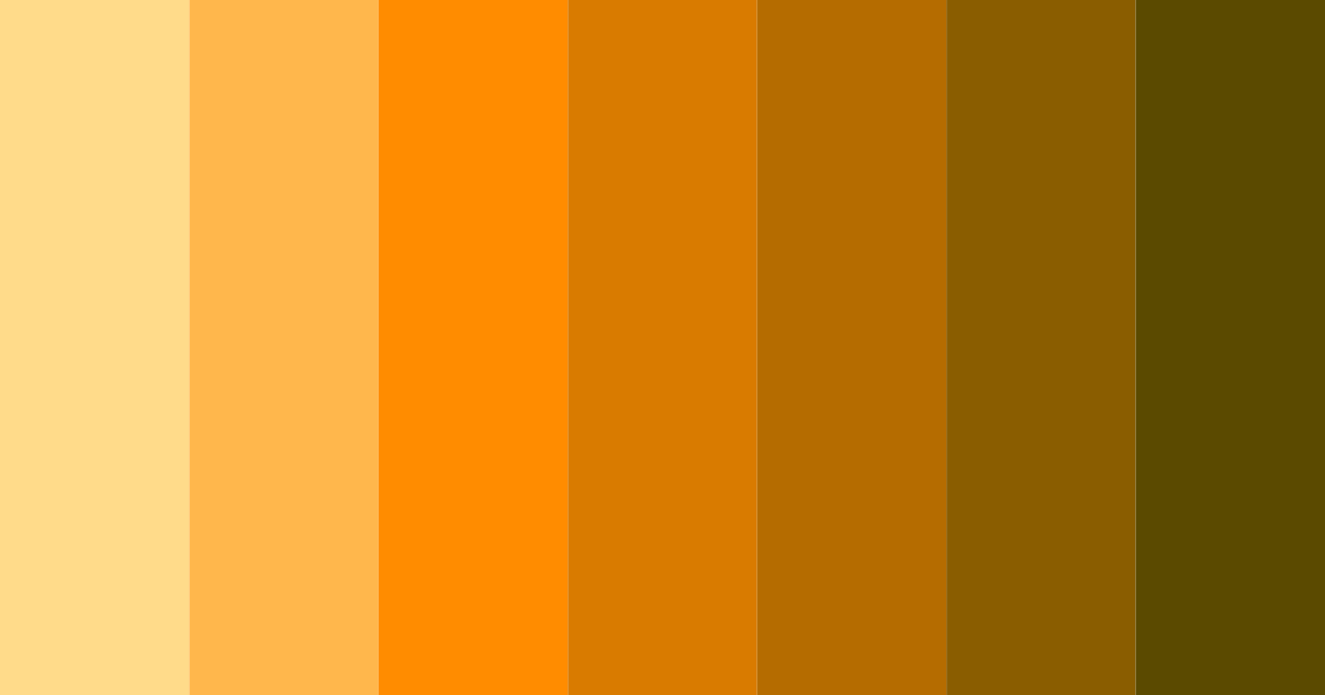 Download shades of orange greed color palette PNG image (landscape)