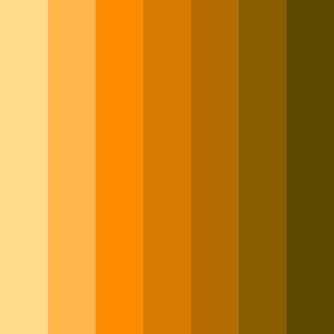 Download shades of orange greed color palette PNG image (square)