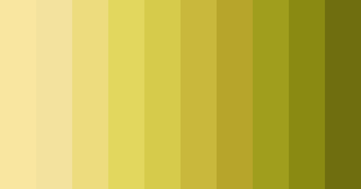 Download butter yellow shades color palette PNG image (landscape)