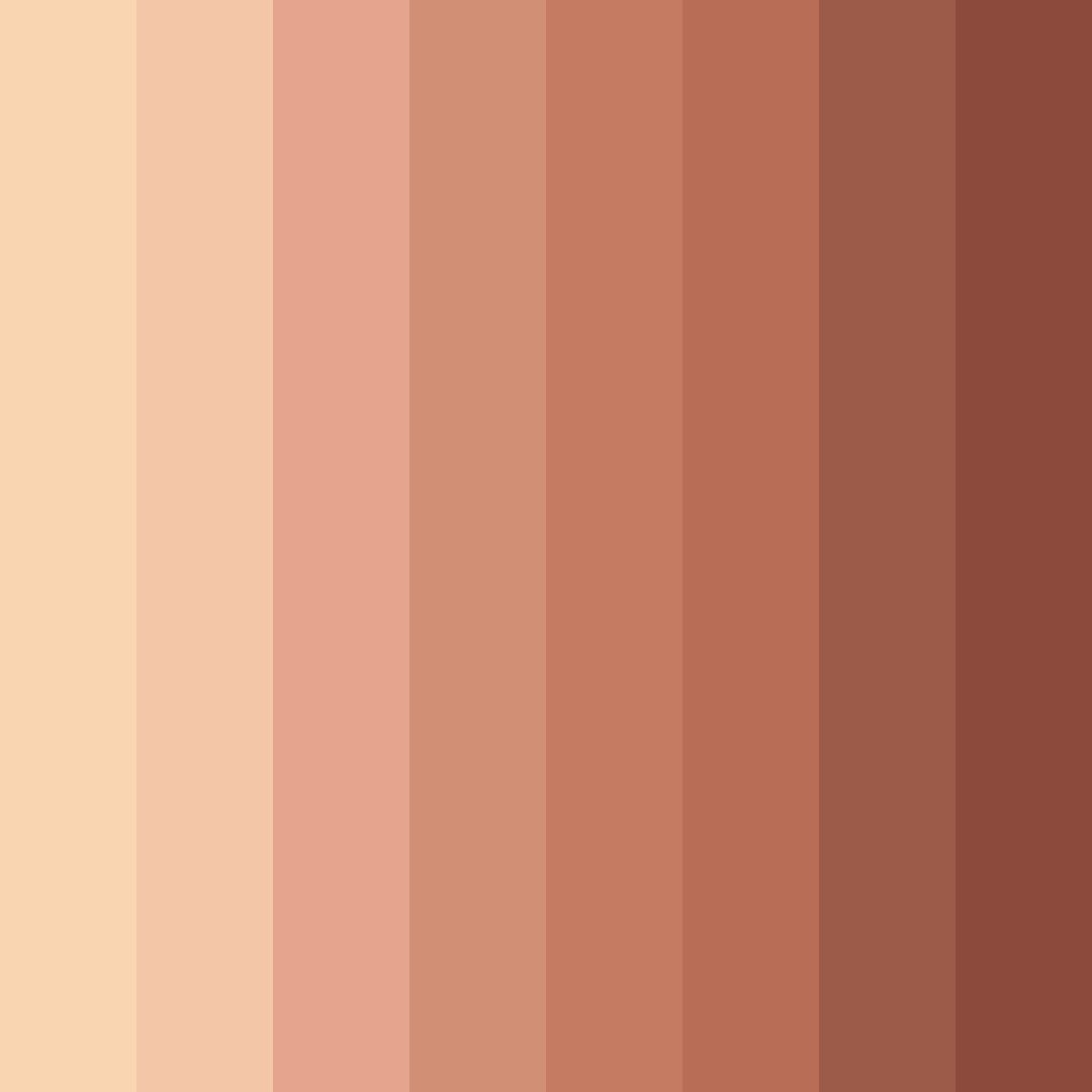 Download skin tones color palette PNG image (square)
