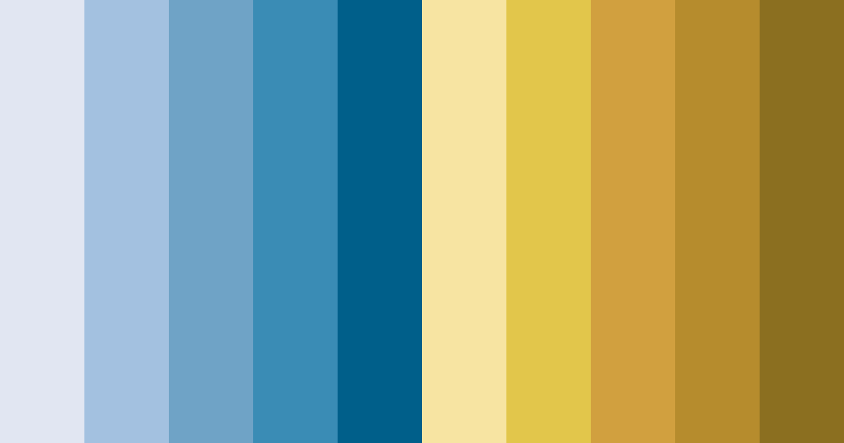Download blue gold grey color palette PNG image (landscape)