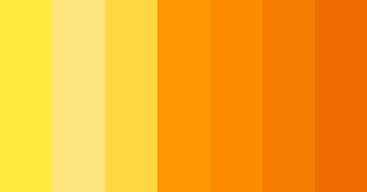 Download orange sunshine color palette PNG image (landscape)