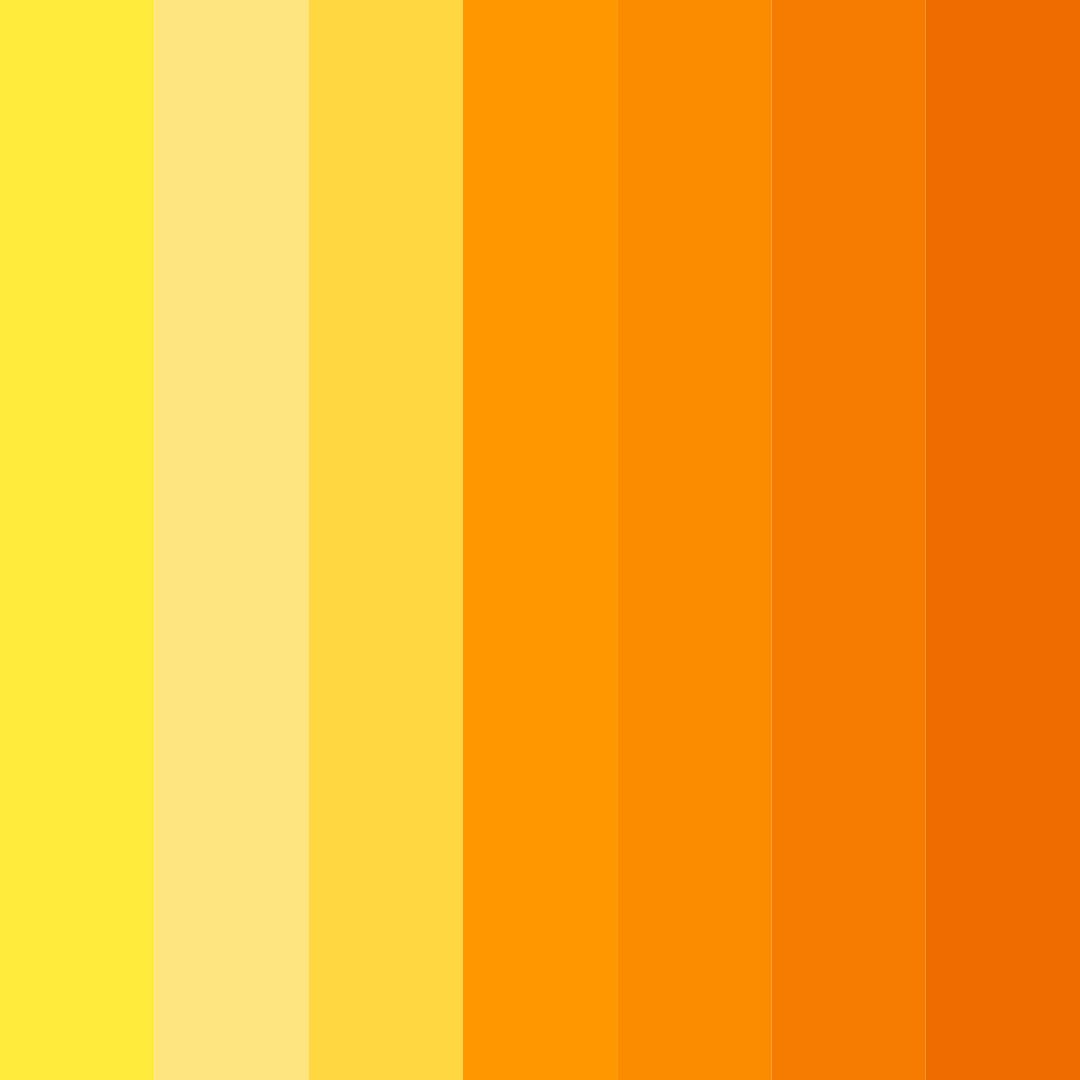 Download orange sunshine color palette PNG image (square)