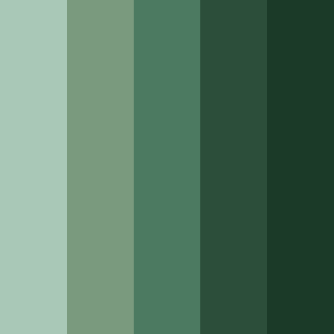 Download dark green color palette PNG image (square)