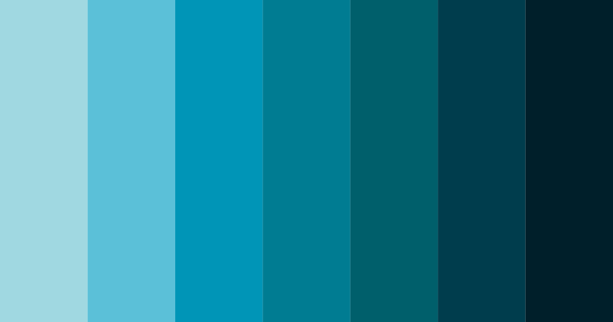 Download ocean blue color palette PNG image (landscape)