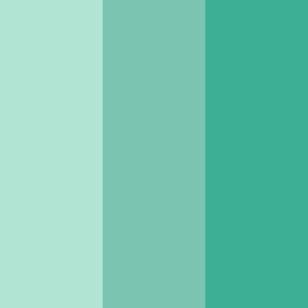Download teal shades color palette PNG image (square)