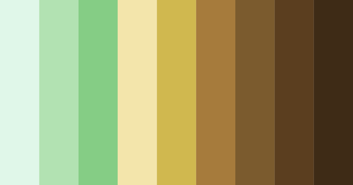 Download shades of green and brown color palette PNG image (landscape)