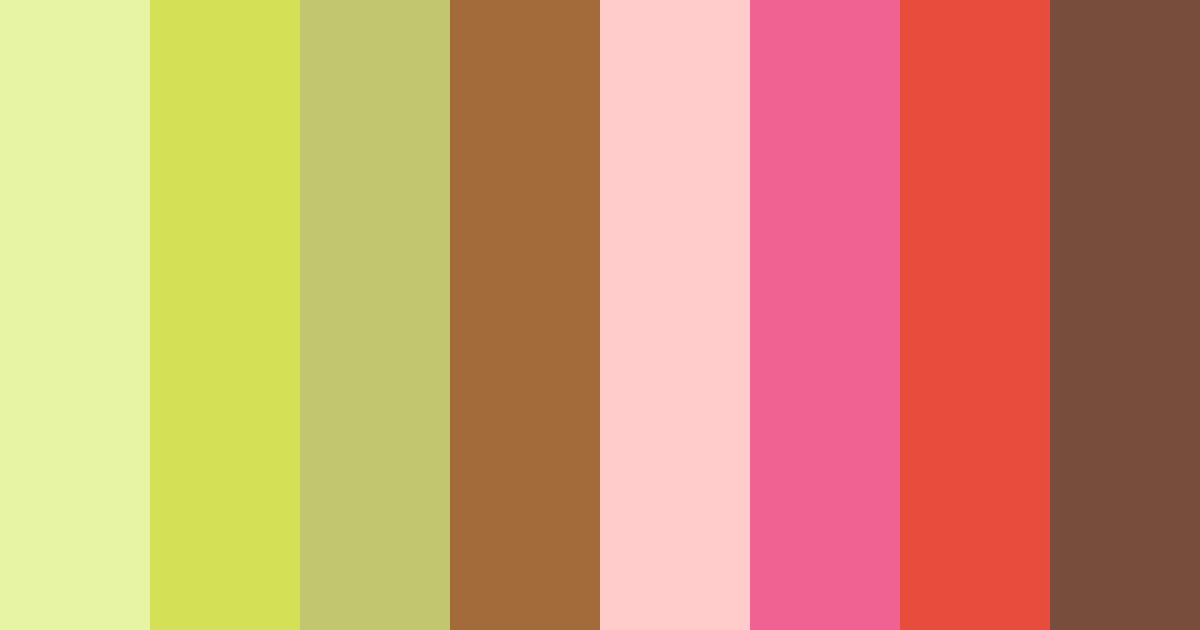 Download shades of green and pink color palette PNG image (landscape)