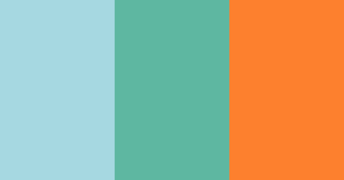 Download blue green orange splash color palette PNG image (landscape)