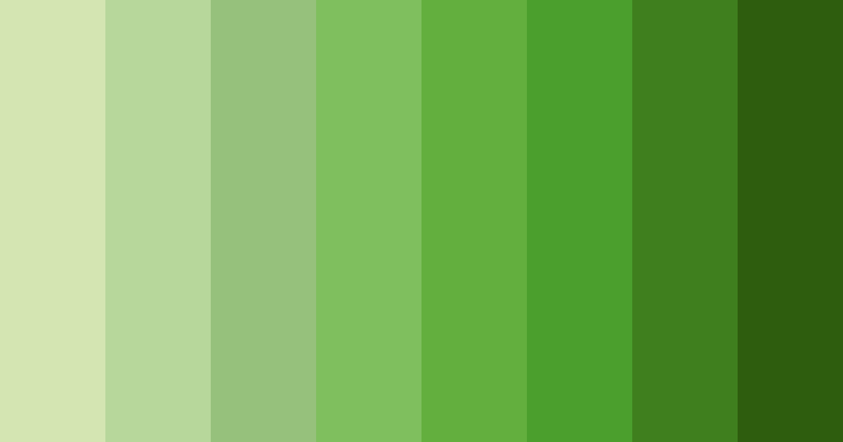 Download shades of yellow green color palette PNG image (landscape)