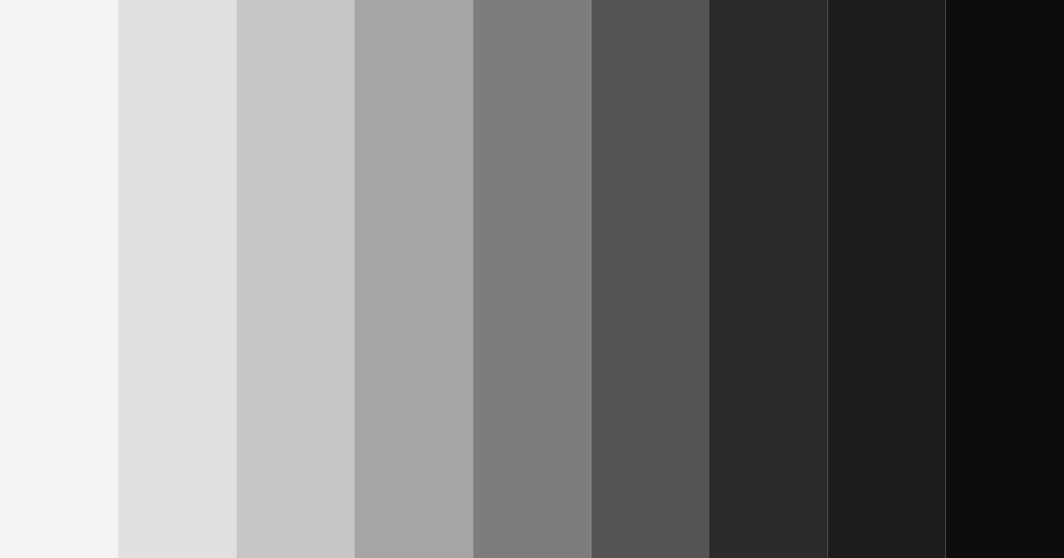Download shades of grey color palette PNG image (landscape)