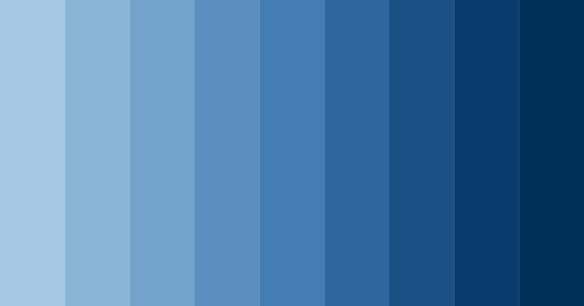 Download shades of bleu color palette PNG image (landscape)