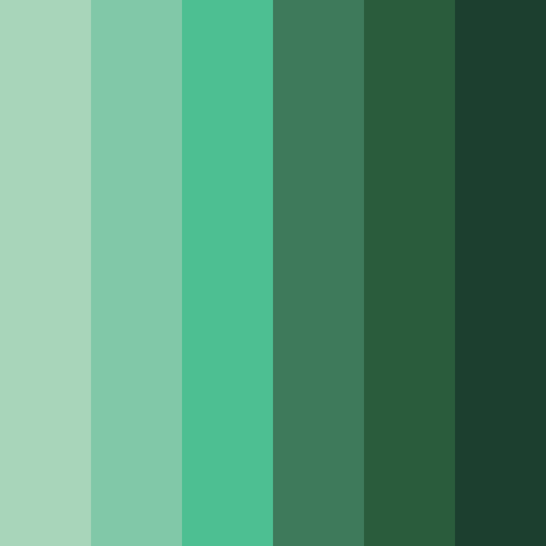 Download emerald grove color palette PNG image (square)