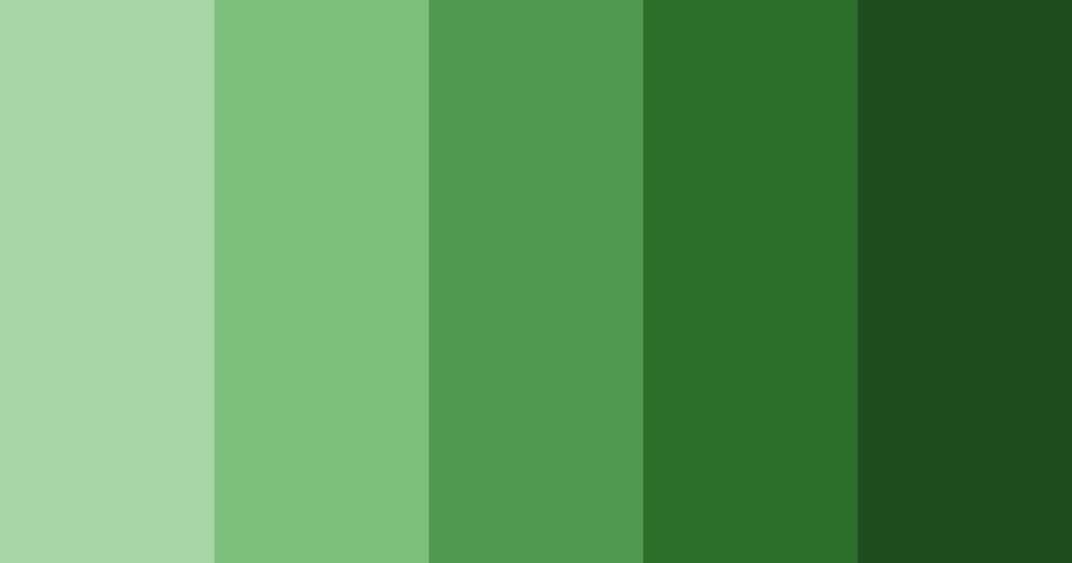 Download shades of forest green color palette PNG image (landscape)