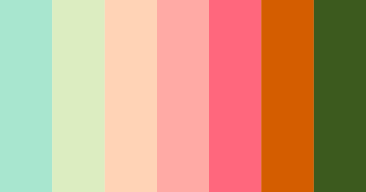 Download forest green harmony color palette PNG image (landscape)