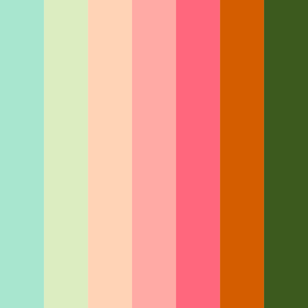 Download forest green harmony color palette PNG image (square)