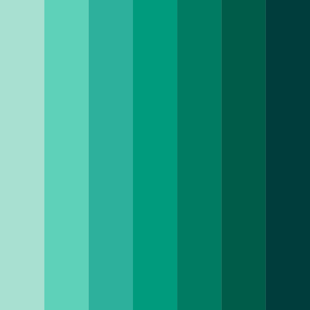 Download tropical teal serenity color palette PNG image (square)