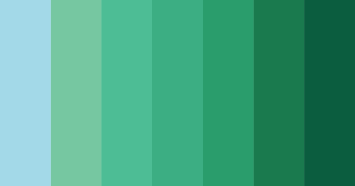 Download teal ocean color palette PNG image (landscape)