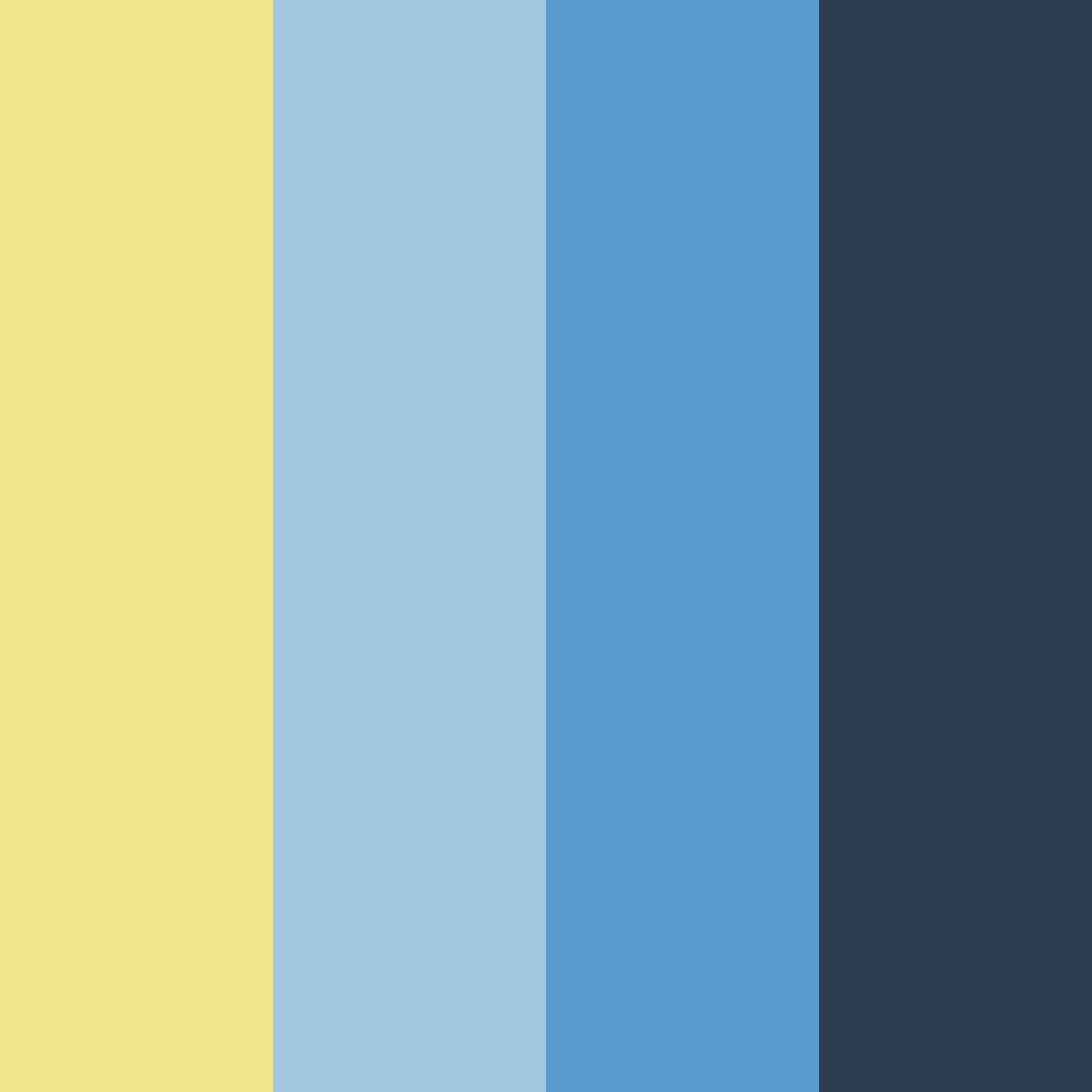 Download trendy blue color palette PNG image (square)