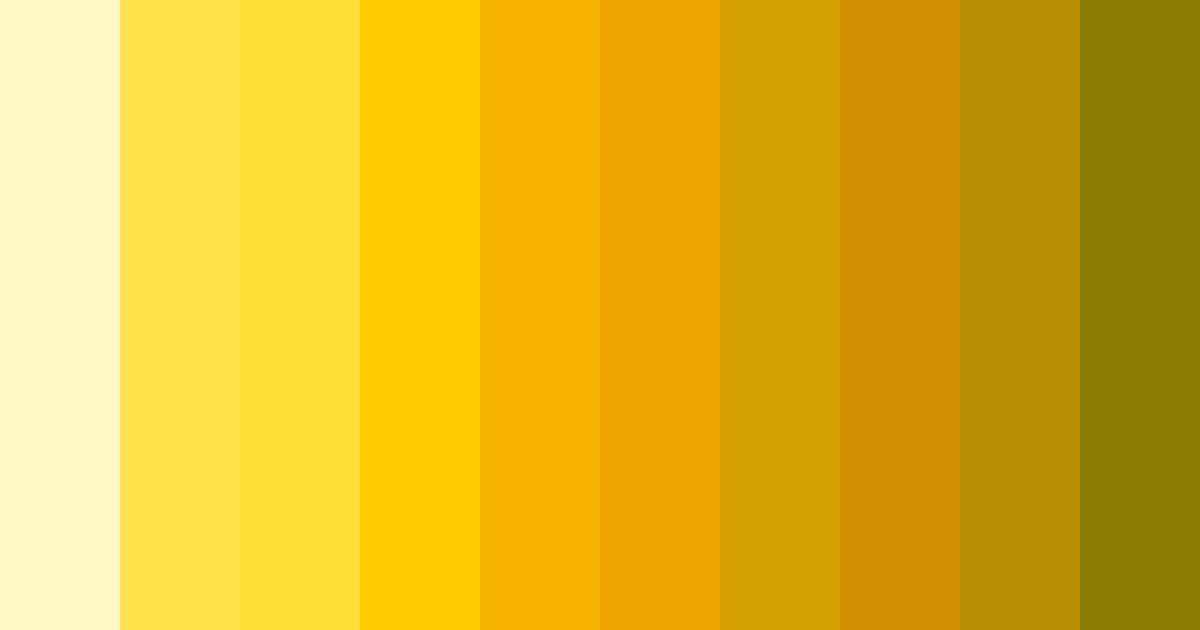 Download lemon yellow color palette PNG image (landscape)