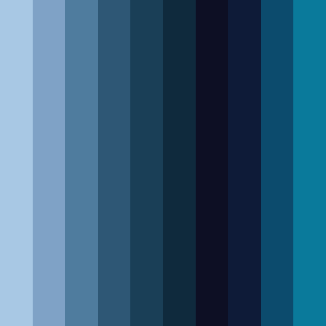 Download azure abyss color palette PNG image (square)