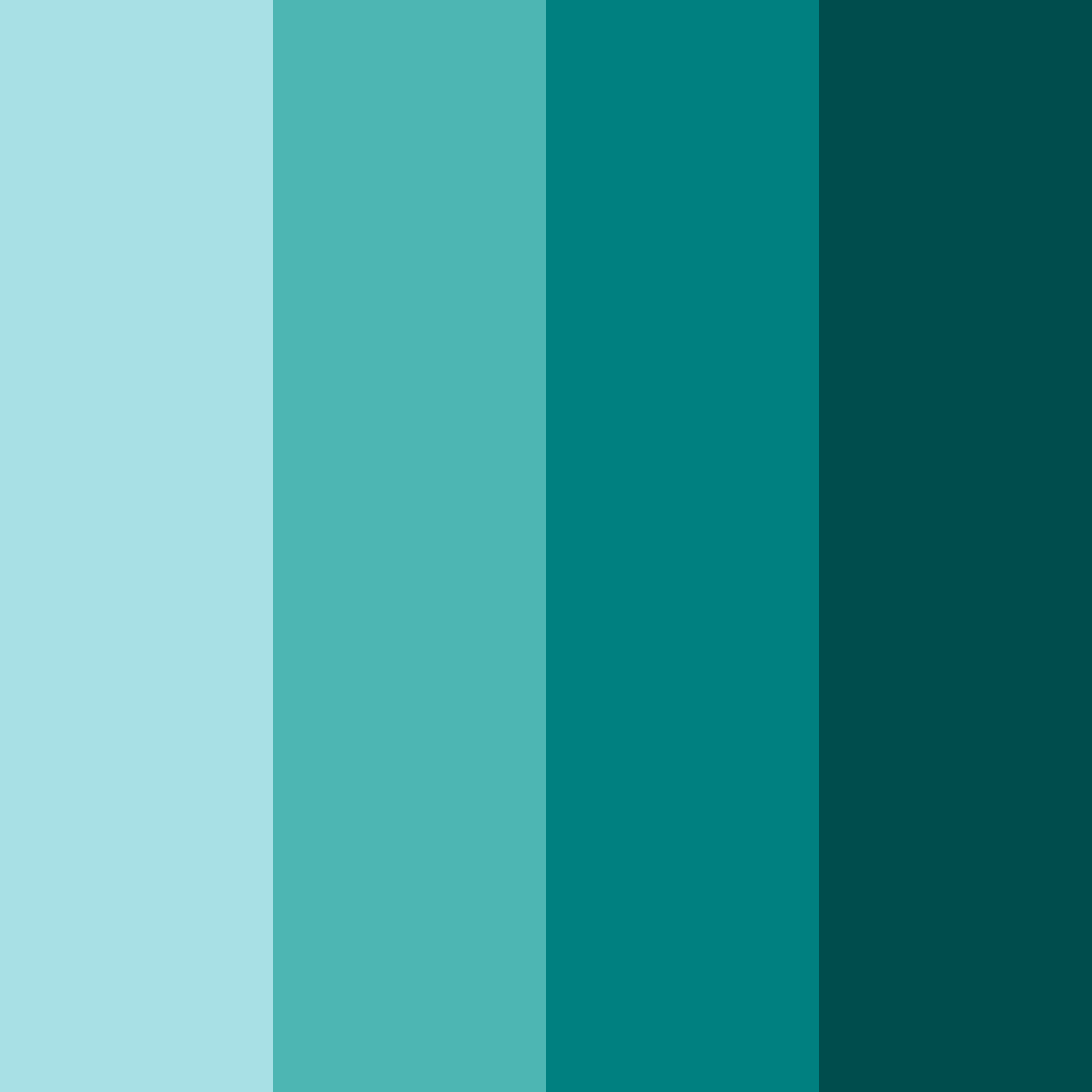 Download turquoise tranquility color palette PNG image (square)