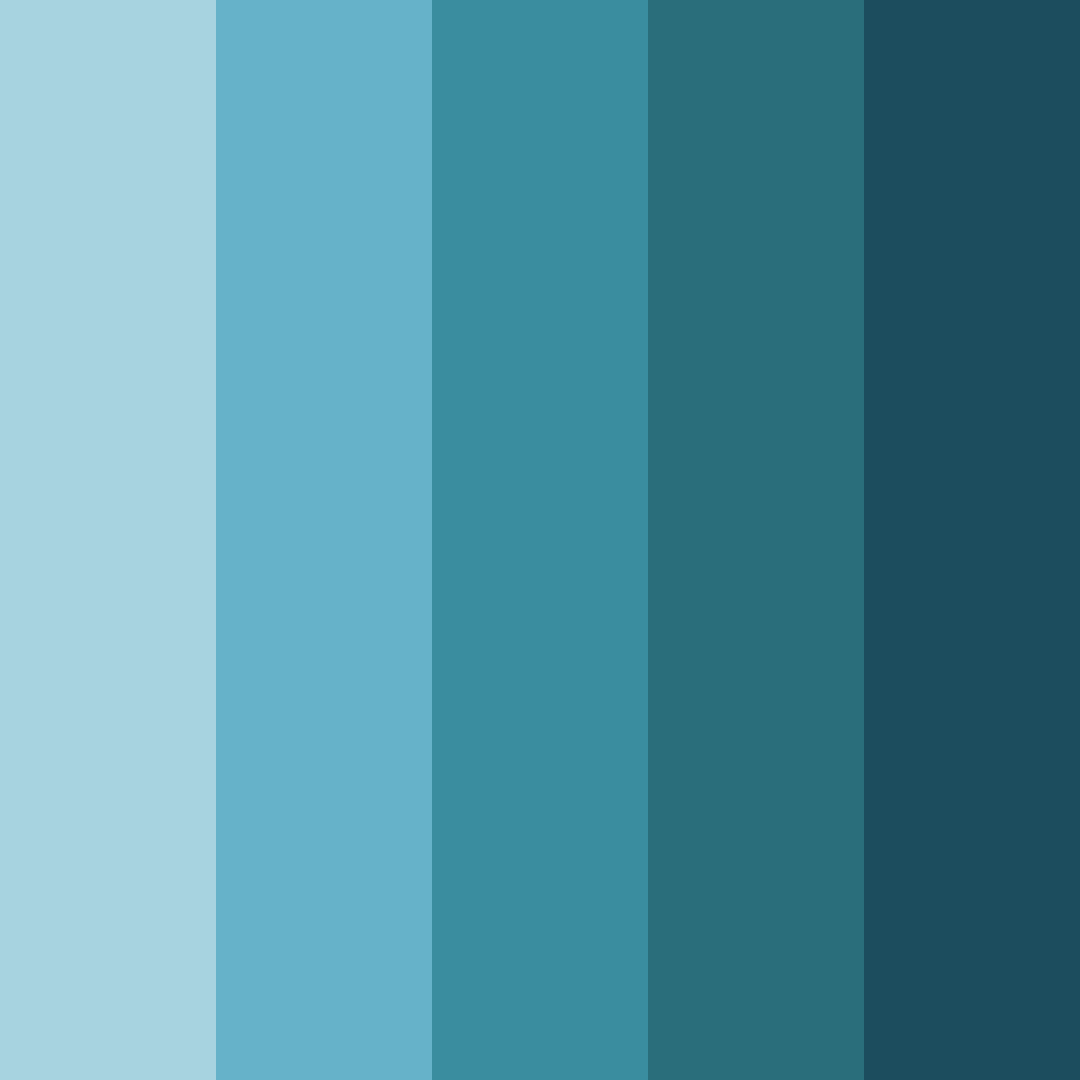Download teal tides color palette PNG image (square)