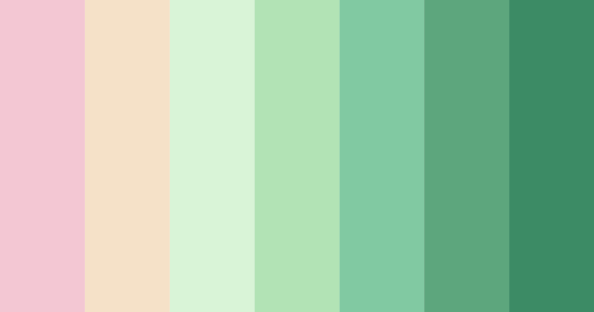 Download pink greenery color palette PNG image (landscape)