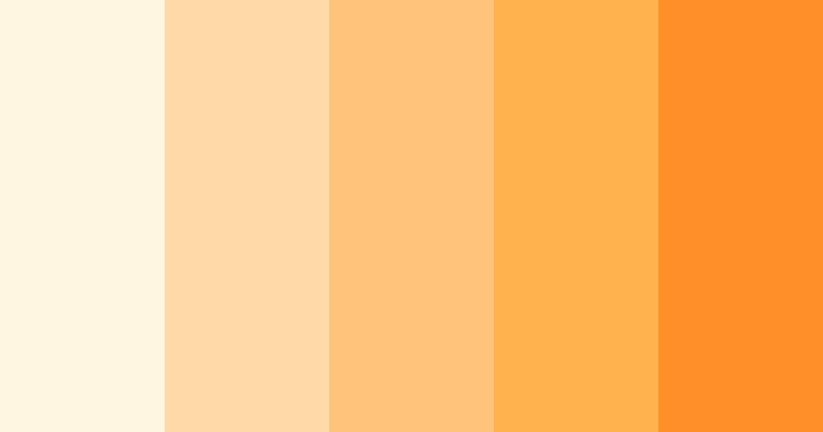 Download peachy sunlight color palette PNG image (landscape)