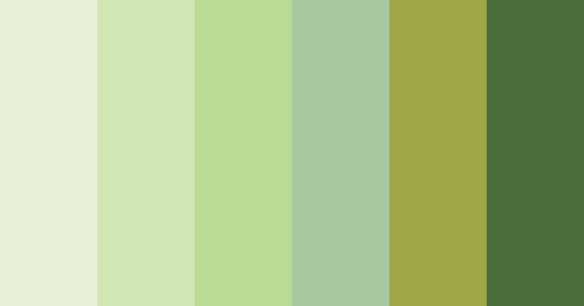 Download green bliss color palette PNG image (landscape)