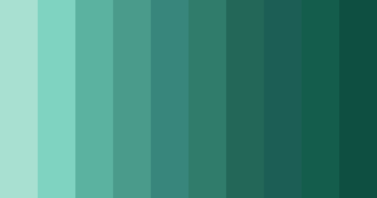 Download teal blue color palette PNG image (landscape)