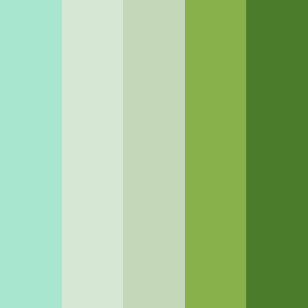 Download verdant harmony color palette PNG image (square)