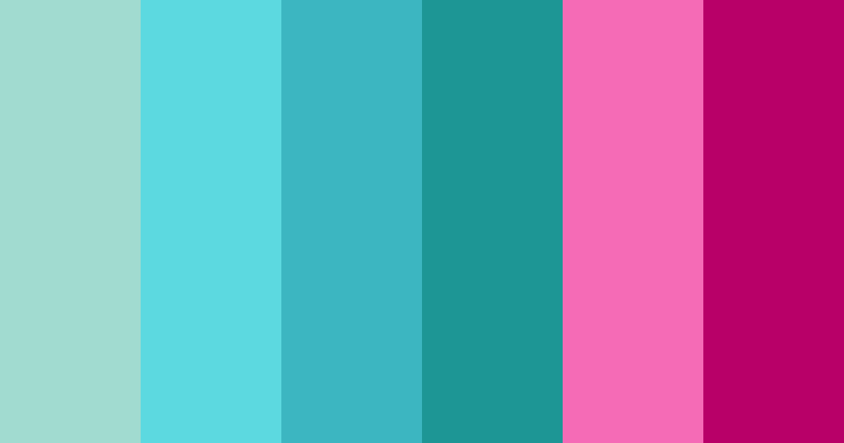 Download teal dream color palette PNG image (landscape)