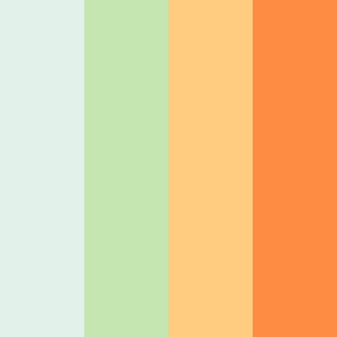 Download green and orange harmony color palette PNG image (square)