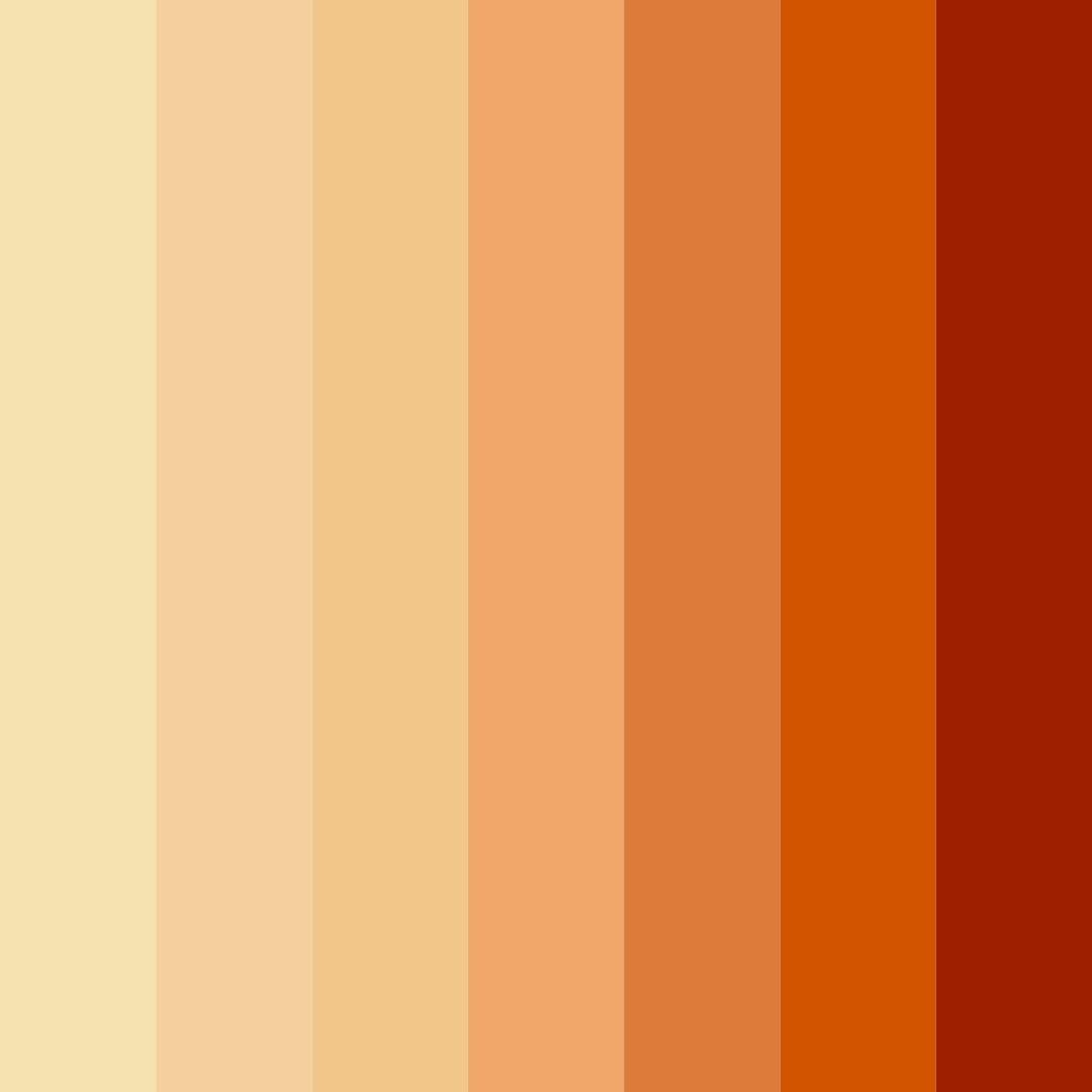 Download autumnal ember color palette PNG image (square)