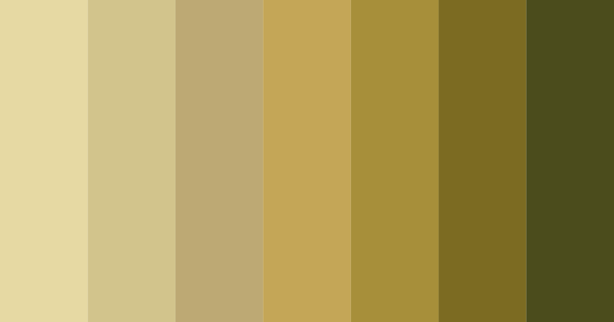 Download shades of yellow color palette PNG image (landscape)